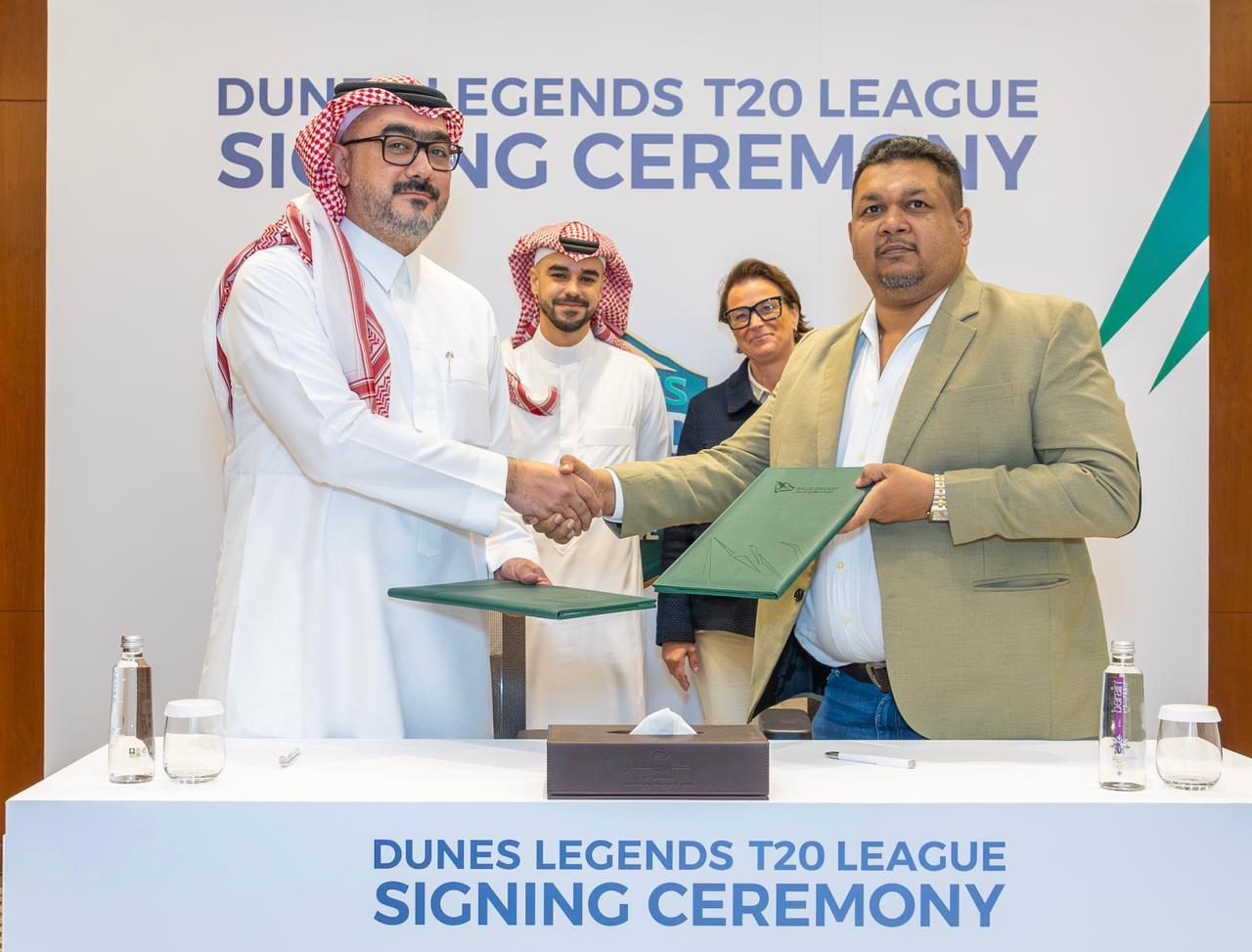 الاتحاد السعودي للكريكت وشركة سان يعلنان عن إطلاق دوري أساطير الكريكت “Dunes Legends League T20”